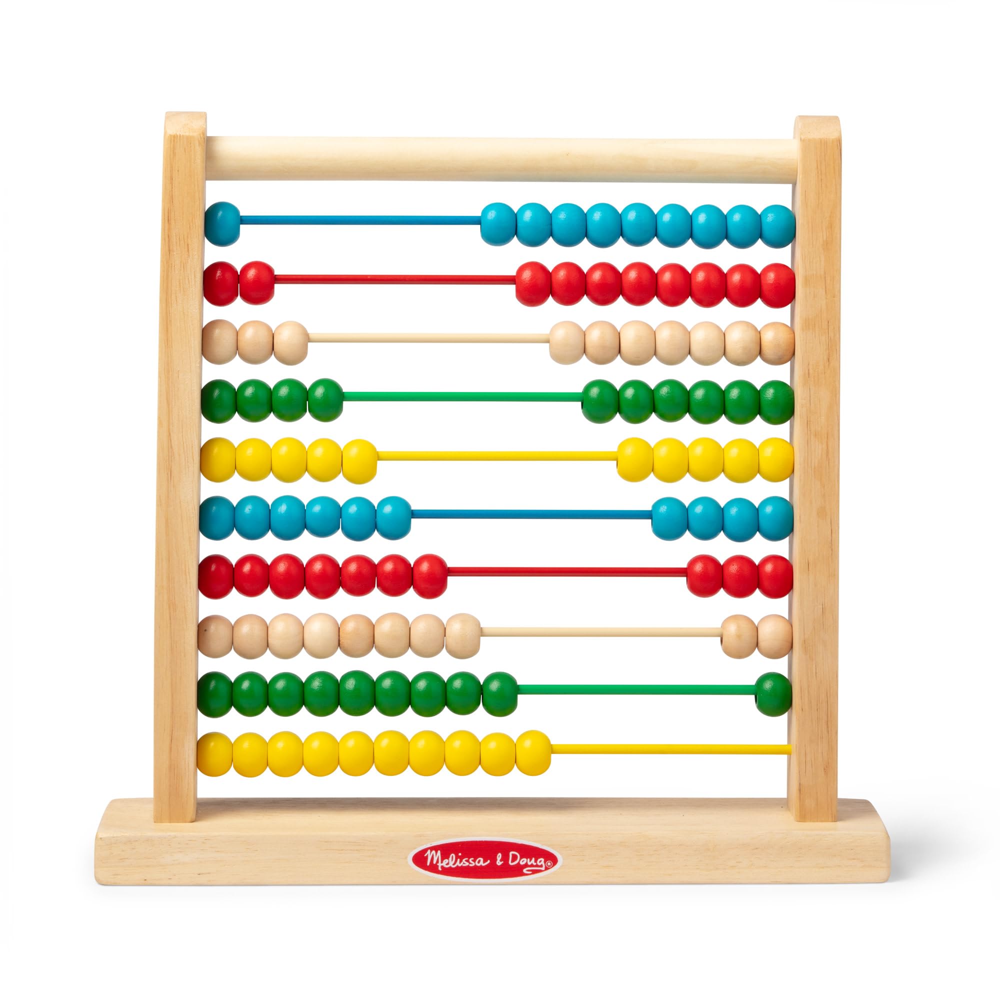 Melissa & Doug Classic Wooden Abacus Counting Toy with 100 Beads for Ages 3+ 1