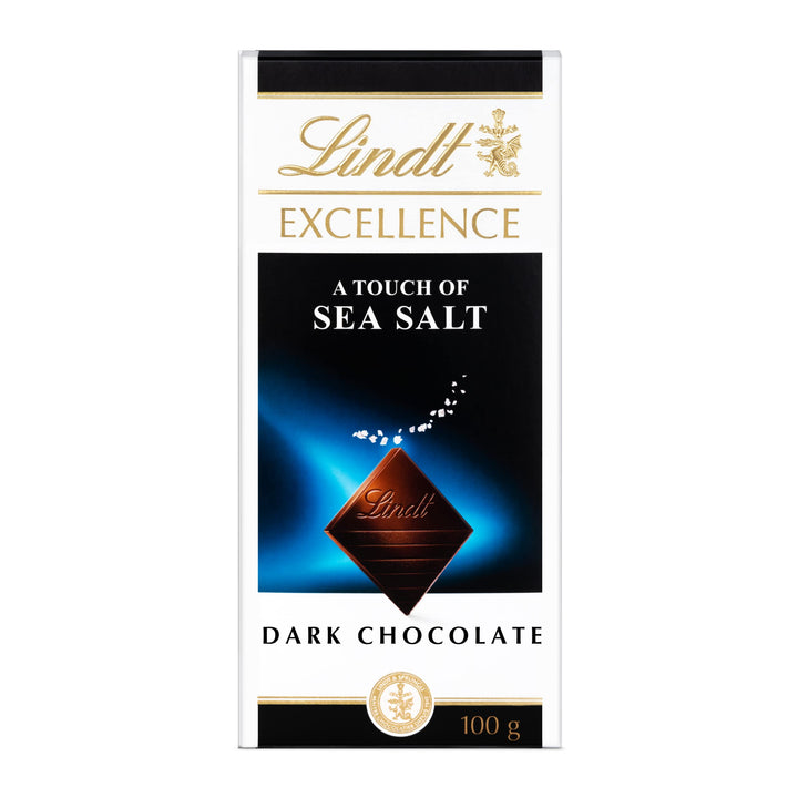 Lindt Excellence Dark Sea Salt Chocolate Bar, 100g