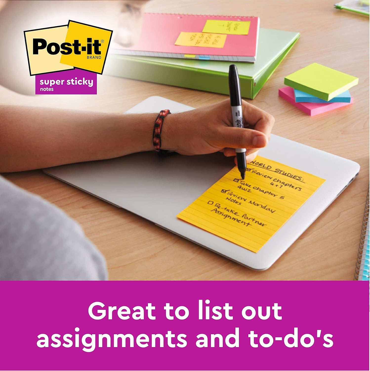 Post-it Super Sticky Lined Notes - Canary Yellow | 102 x 152 mm | Model 703195 5