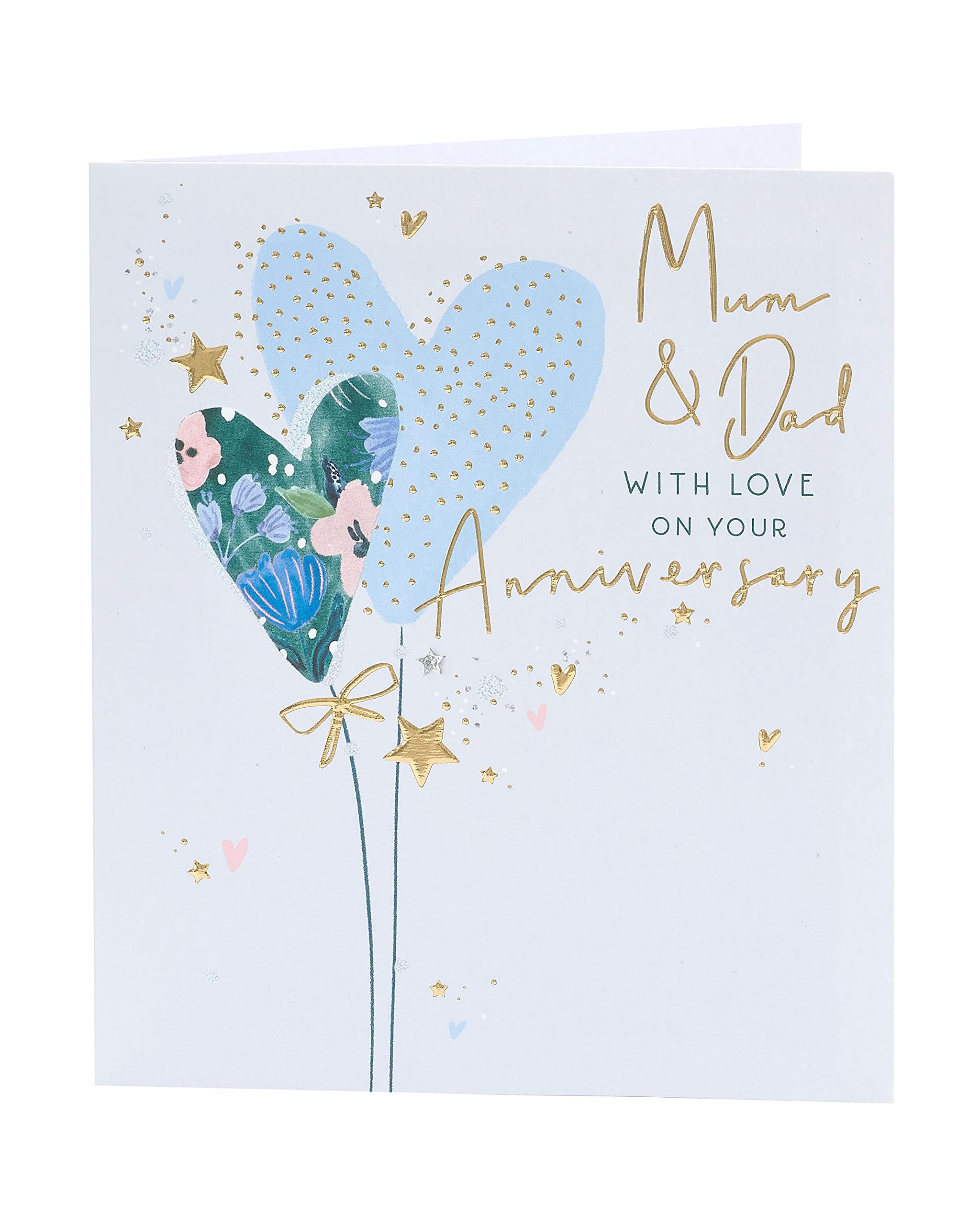 UK Greetings Mum & Dad Anniversary Card with Gold Foil Detailing | 165 x 190 mm 5