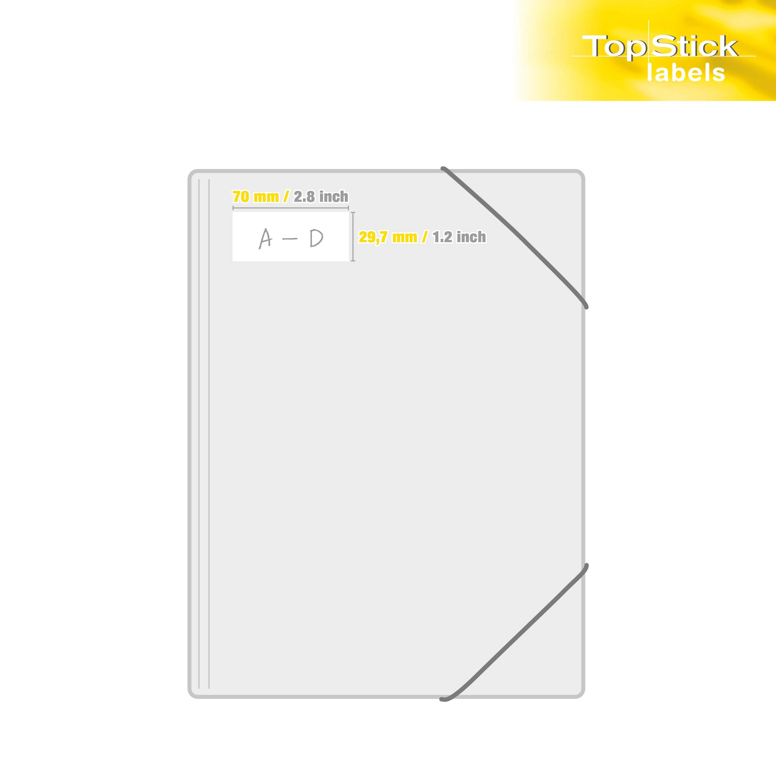 TopStick 8703 Multi-Purpose Printer Labels - 70 x 29.7 mm, White, 3000 Labels (100 Sheets) 5