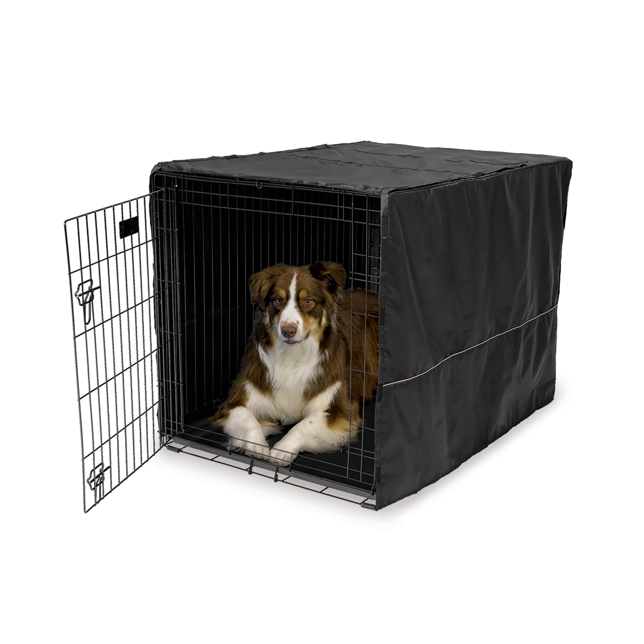 MidWest Homes for Pets Black Polyester Crate Cover for 106cm Crates | Secure Fit | Machine Washable