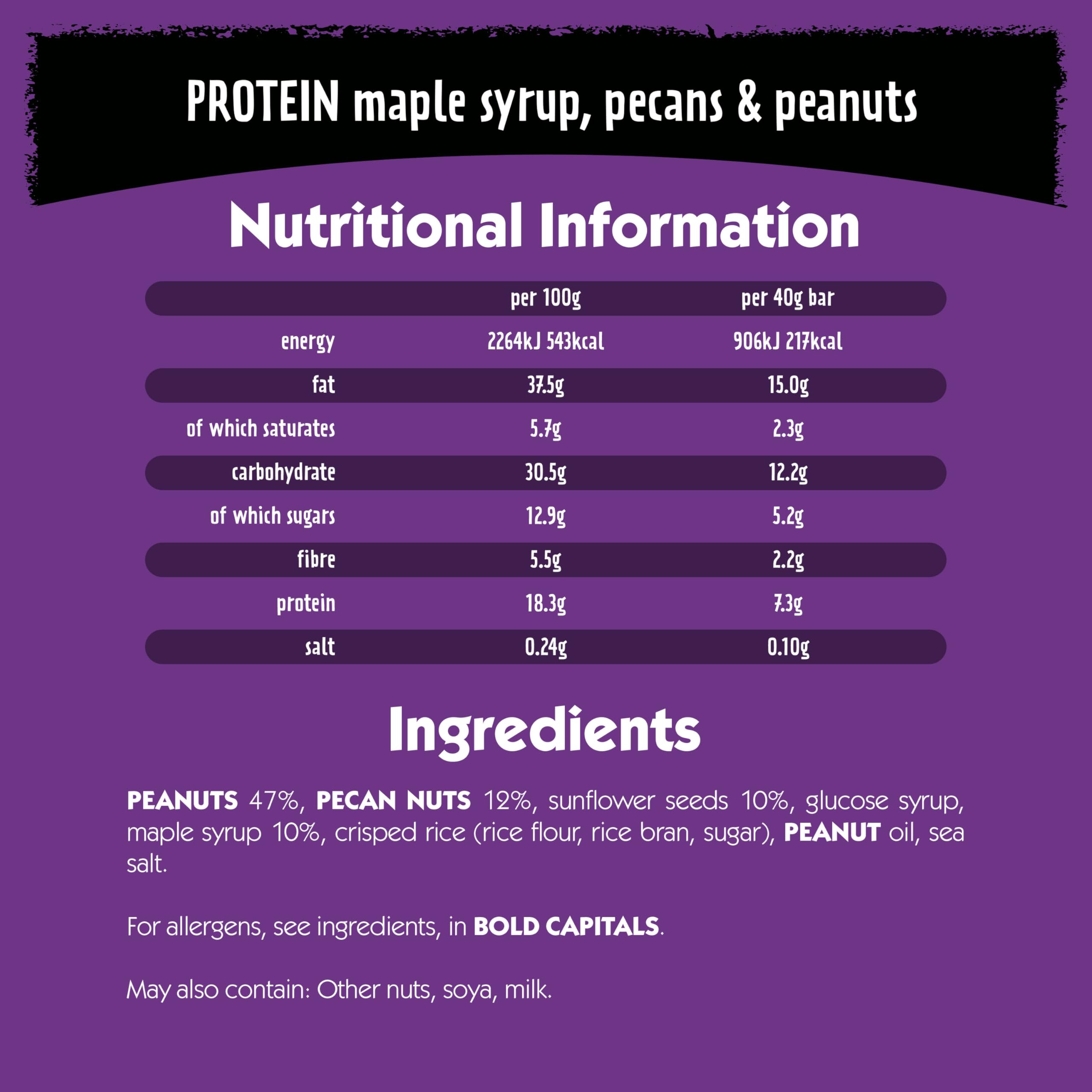 Eat Natural Protein Maple Syrup, Pecans & Peanuts Fruit & Nut Bar (3 x 40g) 3