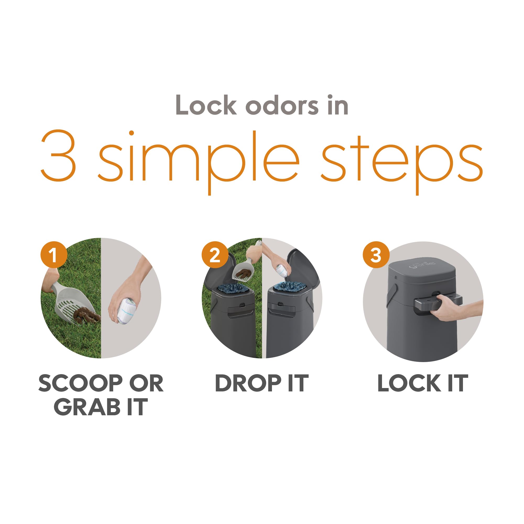 Pet Genie Dog Waste Disposal System - Medium Size | Grey Plastic | Indoor/Outdoor Use 5