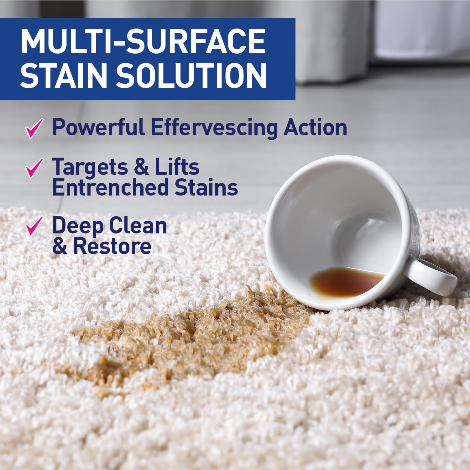 1001 Oxyblast 3-in-1 Carpet Stain Remover Powder - Oxygen Cleaning Action | 650g Pack 6