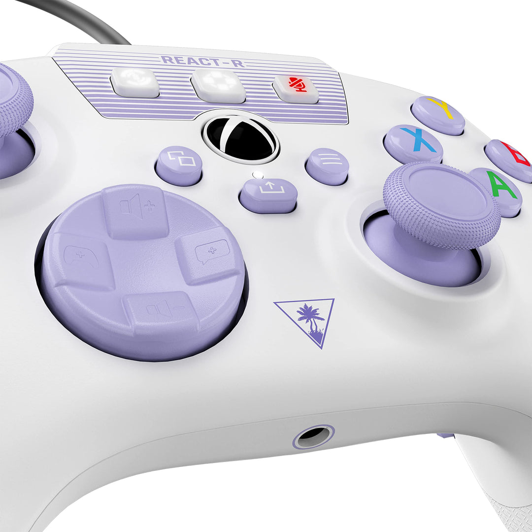 Turtle Beach REACT-R Controller White/Purple – Xbox Series X|S, Xbox One, PC