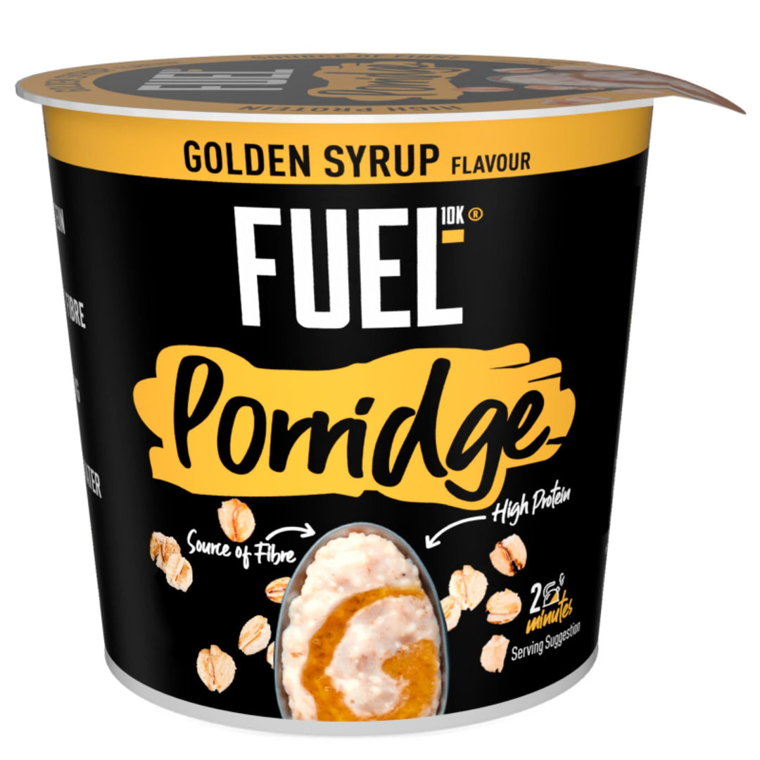 FUEL10K Golden Syrup High Protein Porridge Oat Cereal Pot - 8 x 70g