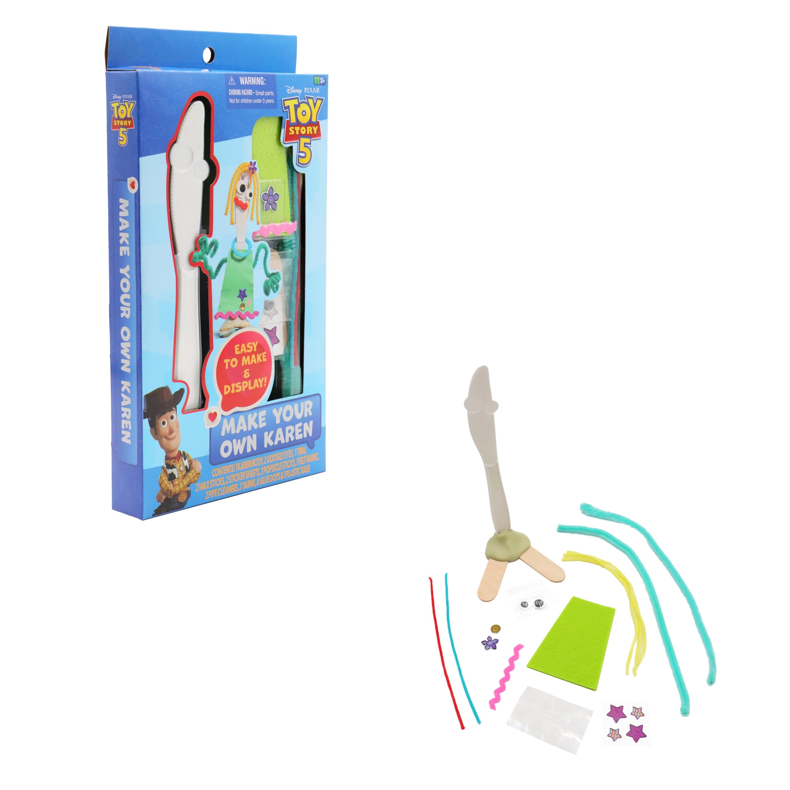 Just Play Disney Pixar Toy Story 5 Make Your Own Karen Craft Kit for Kids Ages 3+ 1