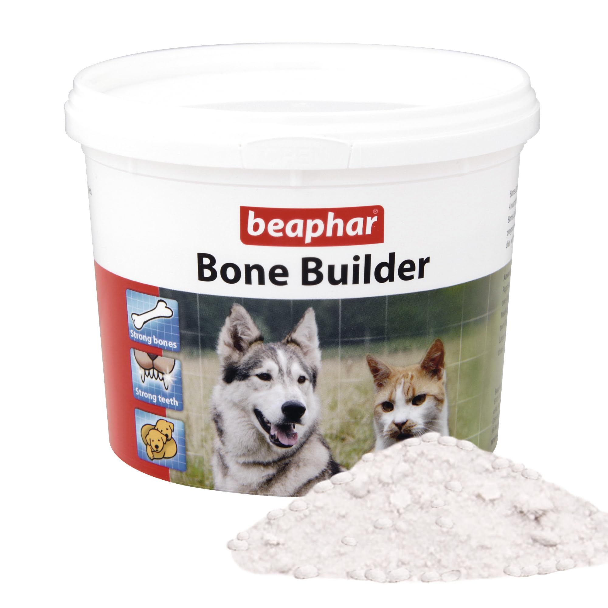 Beaphar Bone Builder Nutritional Powder Supplement for Cats & Dogs Fed Home Diets 500g