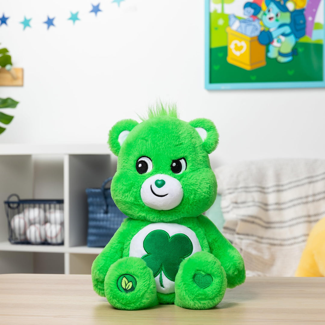 Care Bears Good Luck Bear - 14 Inch Plush Toy, Collectible Stuffed Animal for Kids