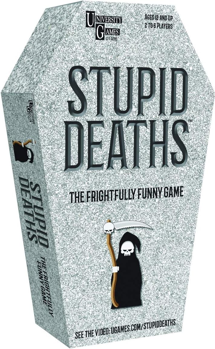 University Games Stupid Deaths Coffin Tin Card Game 01406 1