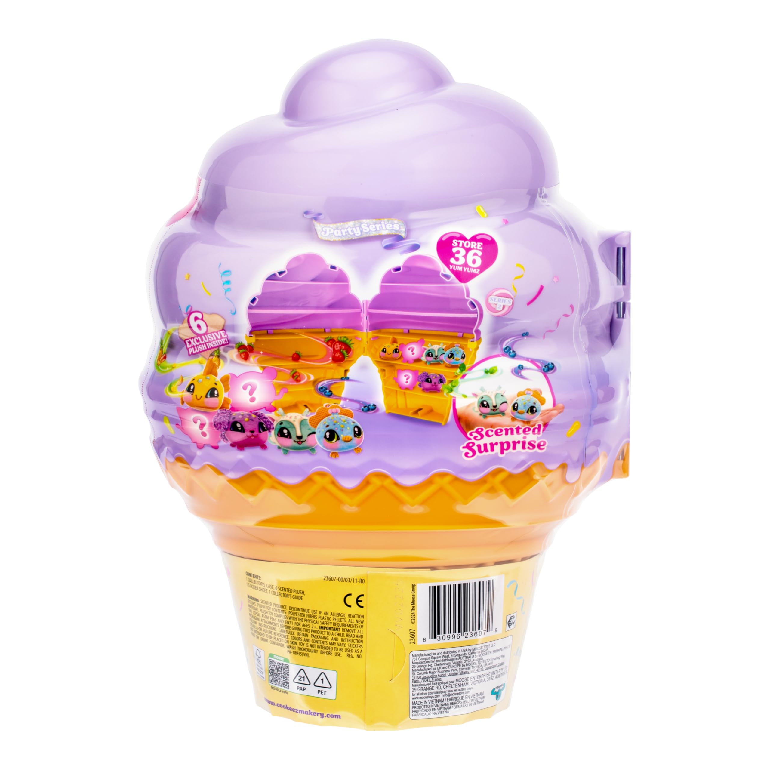Cookeez Makery Yum Yumz Collector's Case - Adorable Ice Cream-Shaped Case with 6 Exclusive Plush 2