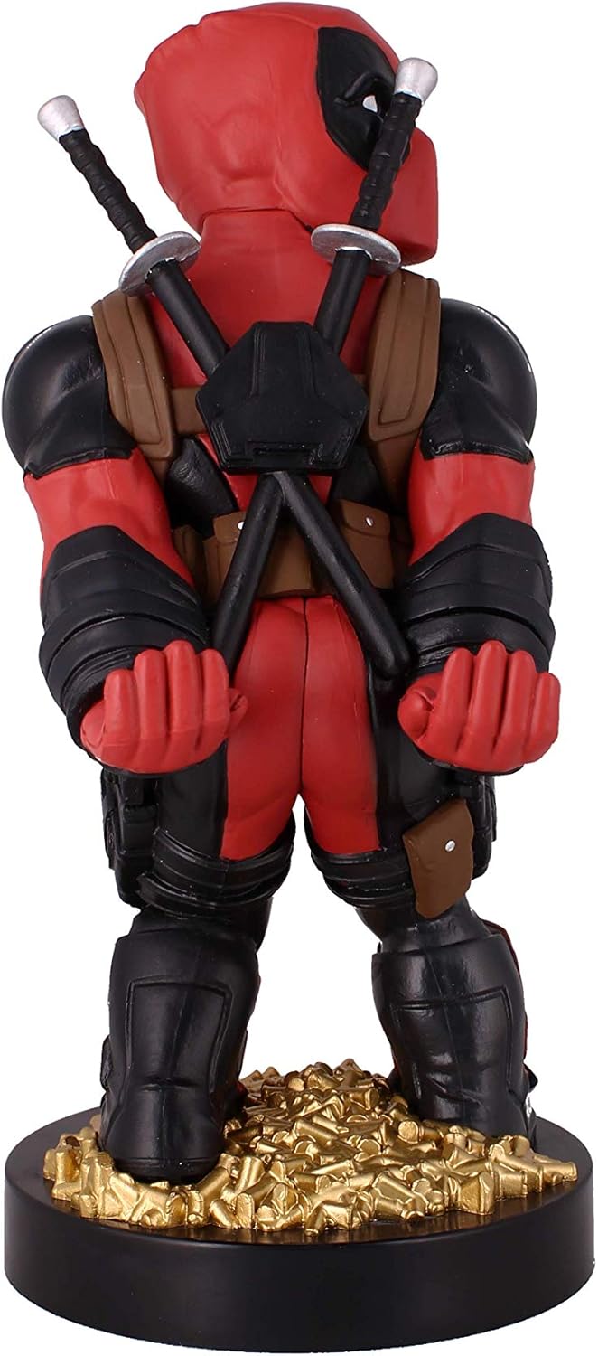Marvel Deadpool Rear View Cable Guy - Controller & Phone Holder with Charging Cable