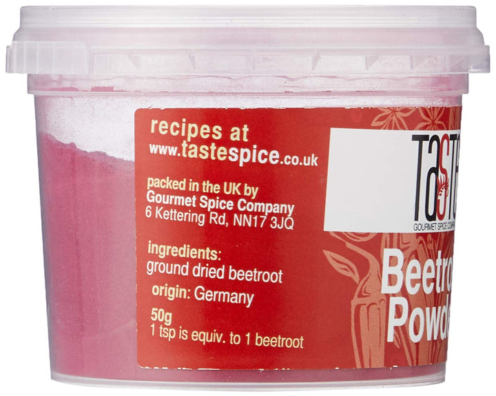 Beetroot Powder 50g - Natural Food Colouring & Flavour Enhancer by Gourmet Spice Company