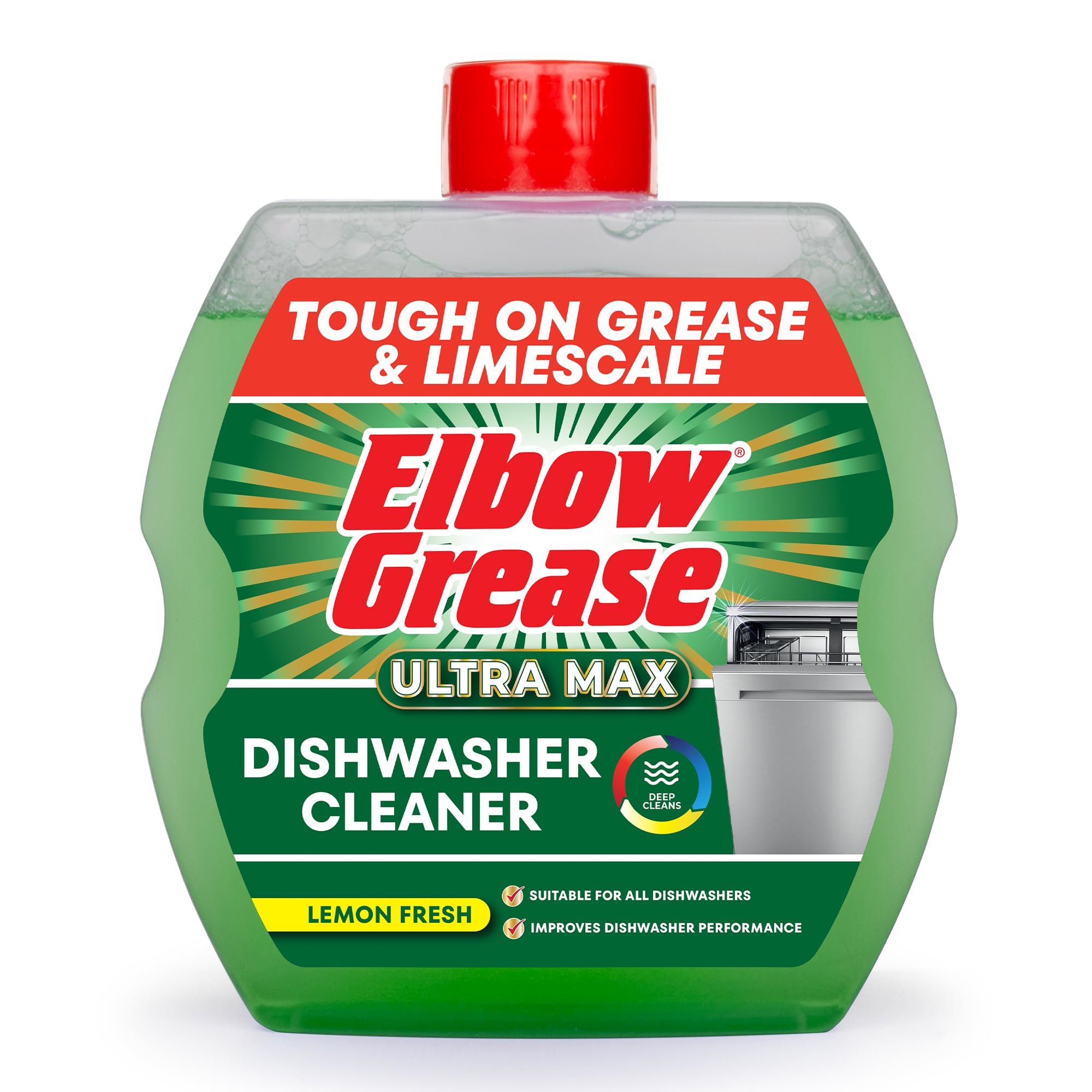 Elbow Grease Ultra Max Dishwasher Cleaner - Tough on Grease & Limescale | 250 ml Liquid