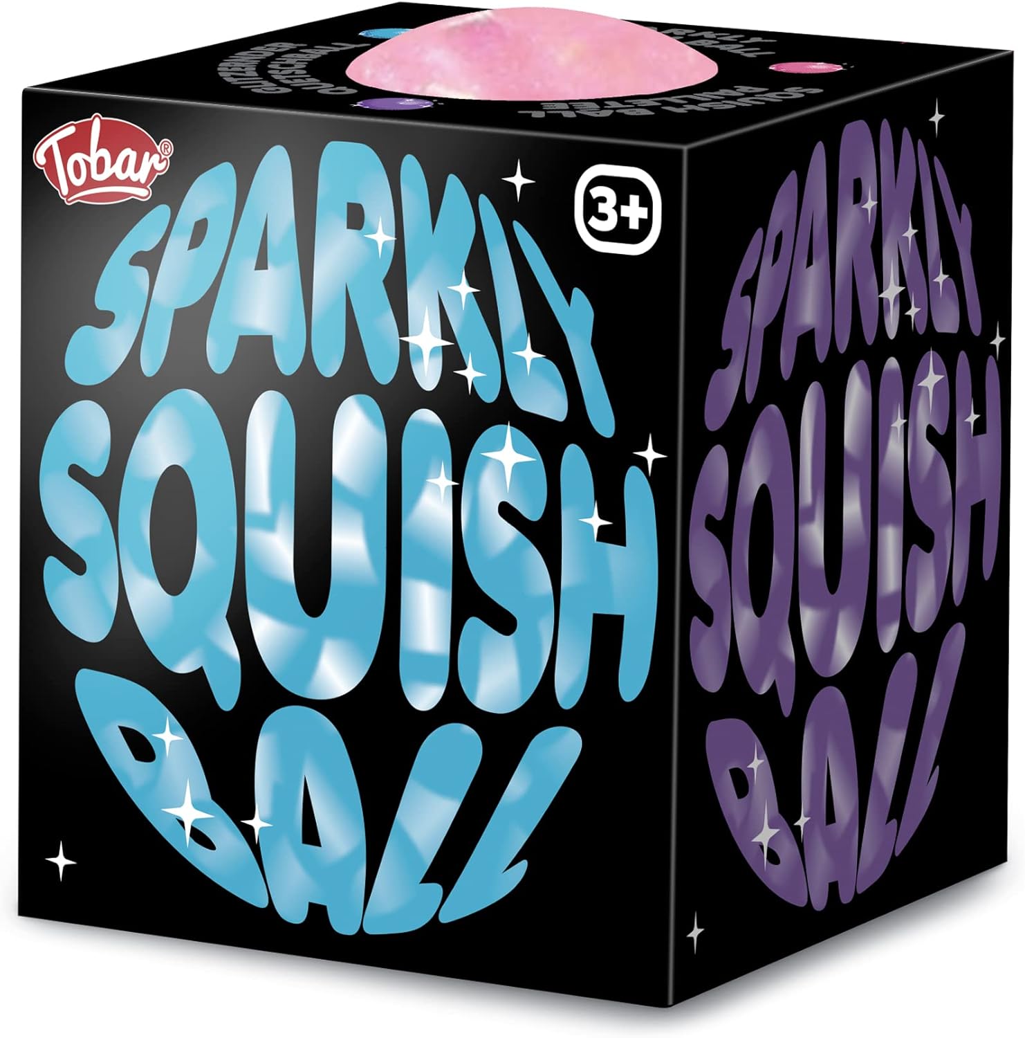 Tobar Sparkly Squish Ball - Stress Relief Squeeze Toy for Kids 3+ 1