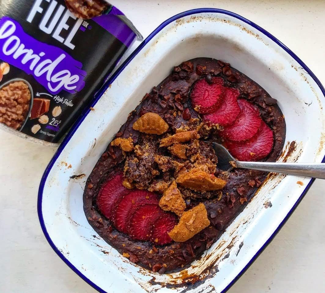 FUEL10K Chocolate High Protein Porridge Oat Cereal Pot - 8 x 70g