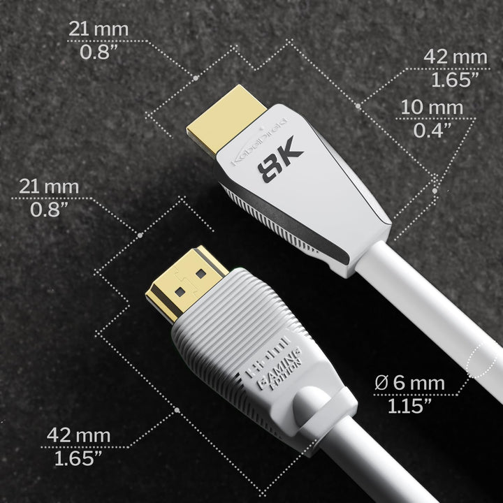 KabelDirekt 8K HDMI 2.1 Cable, Ultra High Speed Certified for PS5, Xbox Series X/S, Gaming PC, 4K/8K TV