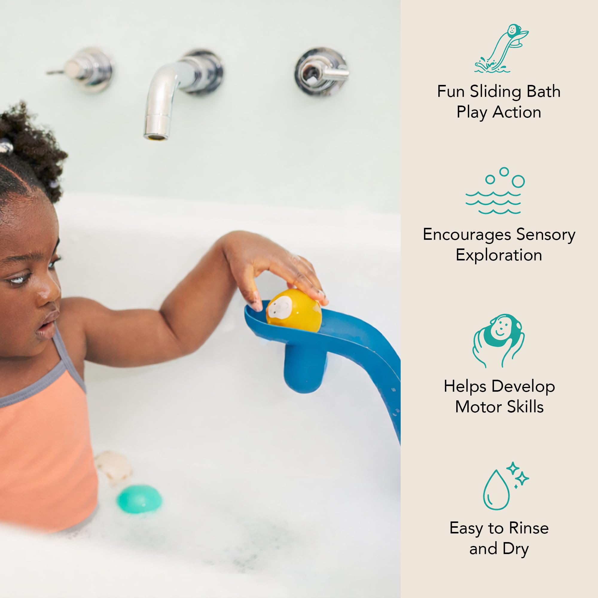 Matchstick Monkey Bathtime Slide Set - Antimicrobial Protection | Ages 12 Months+ 4