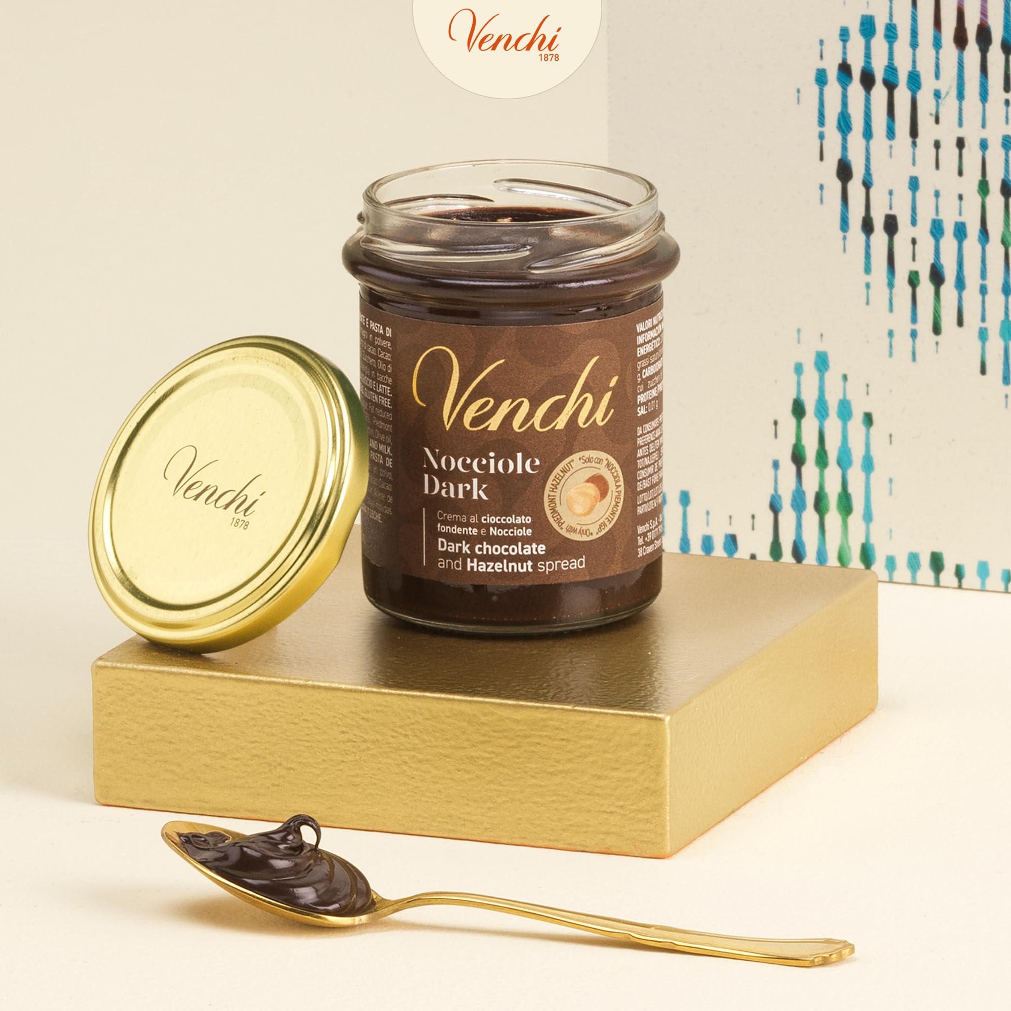 Venchi Dark Chocolate and PGI Piedmont Hazelnut Spread - Gluten Free | 200g
