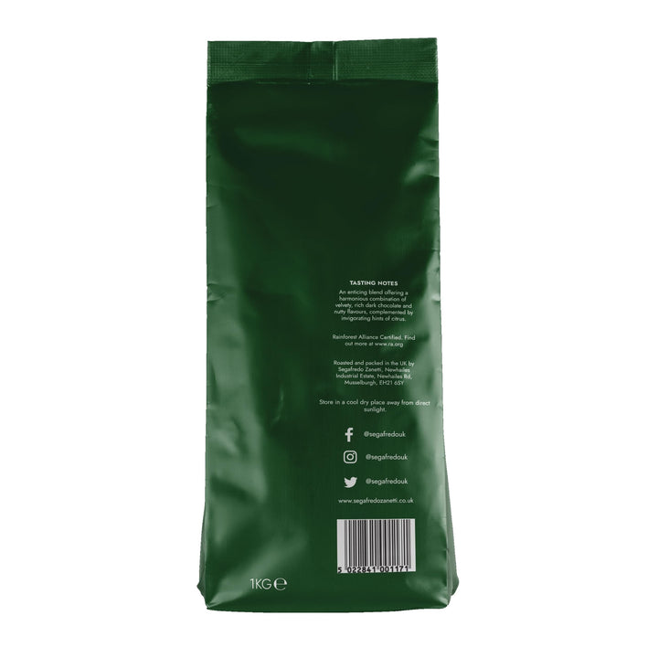 Segafredo Zanetti FORESTA Rainforest Alliance Certified Coffee Beans - 1kg Whole Bean