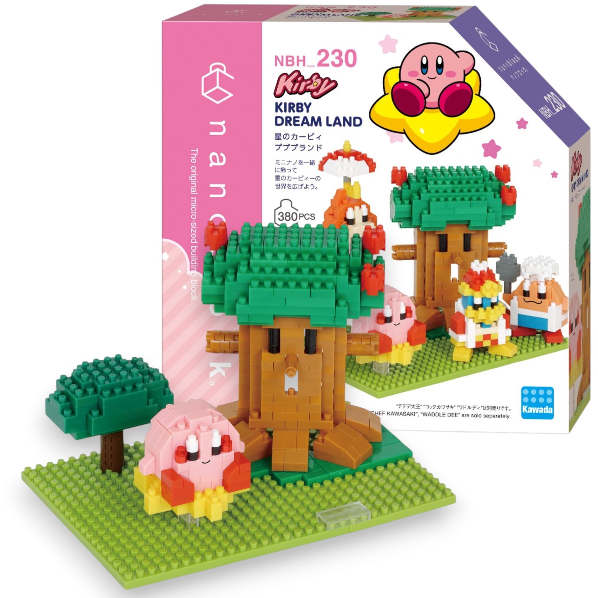 nanoblock NBH230 Kirby's Dream Land Micro Building Set | Approx. 400 Pcs | Intermediate Difficulty | Ages 12+ 1