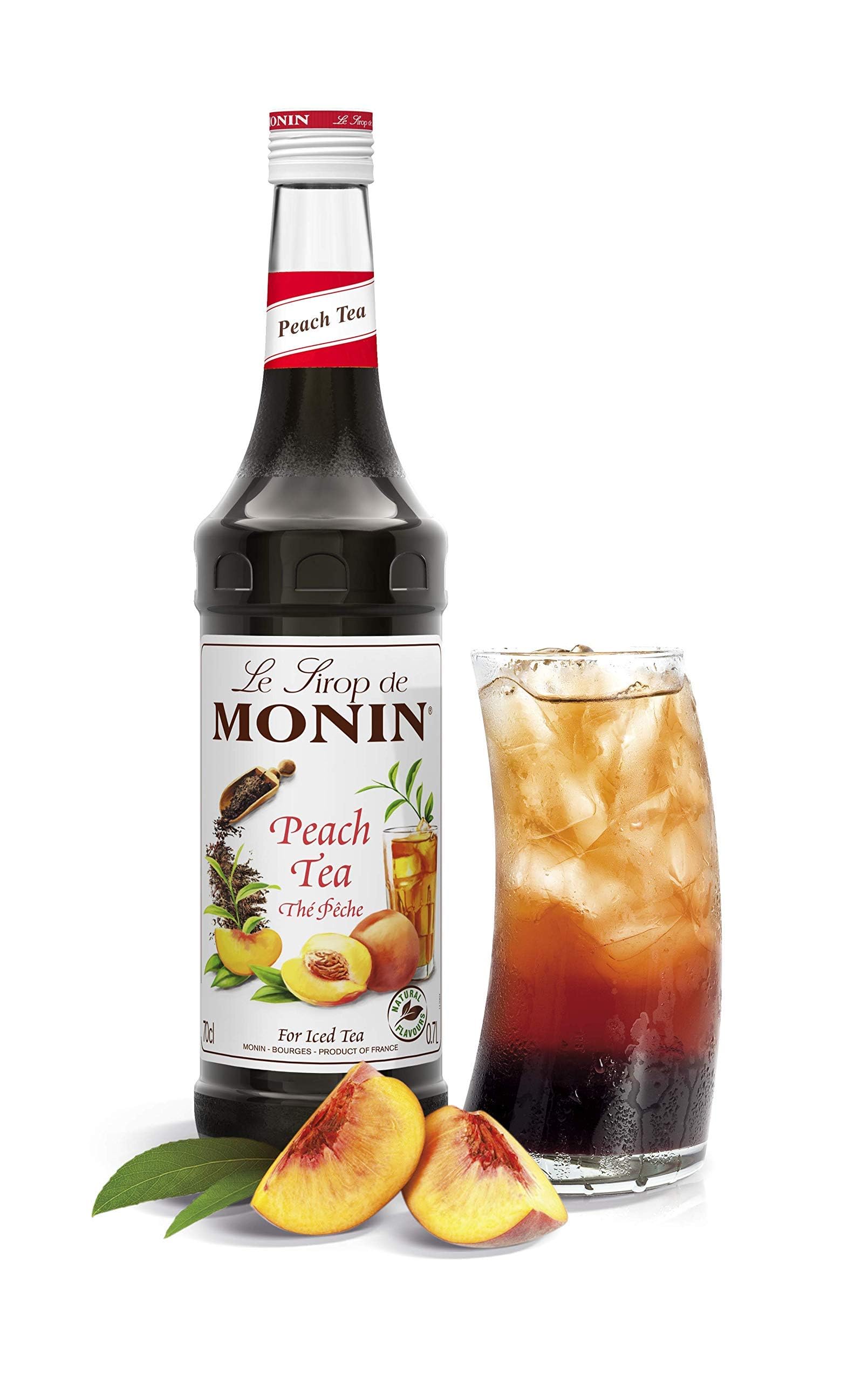 MONIN Premium Peach Tea Concentrate 1L - Vegan, Allergen-Free, Natural Flavours for Iced & Hot Teas 5