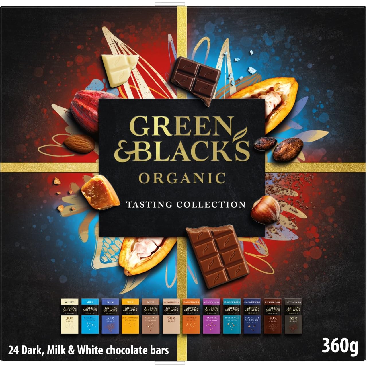Green & Black's Organic Tasting Collection - Assorted Miniature Chocolate Bars (24 Pack) 1