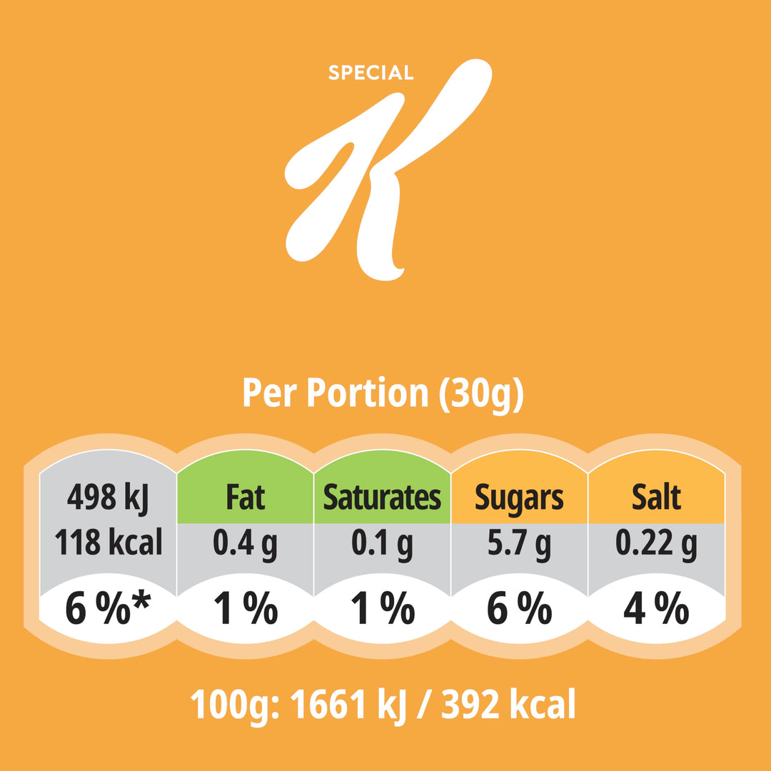 Special K Peach & Apricot Breakfast Cereal Box, 360g