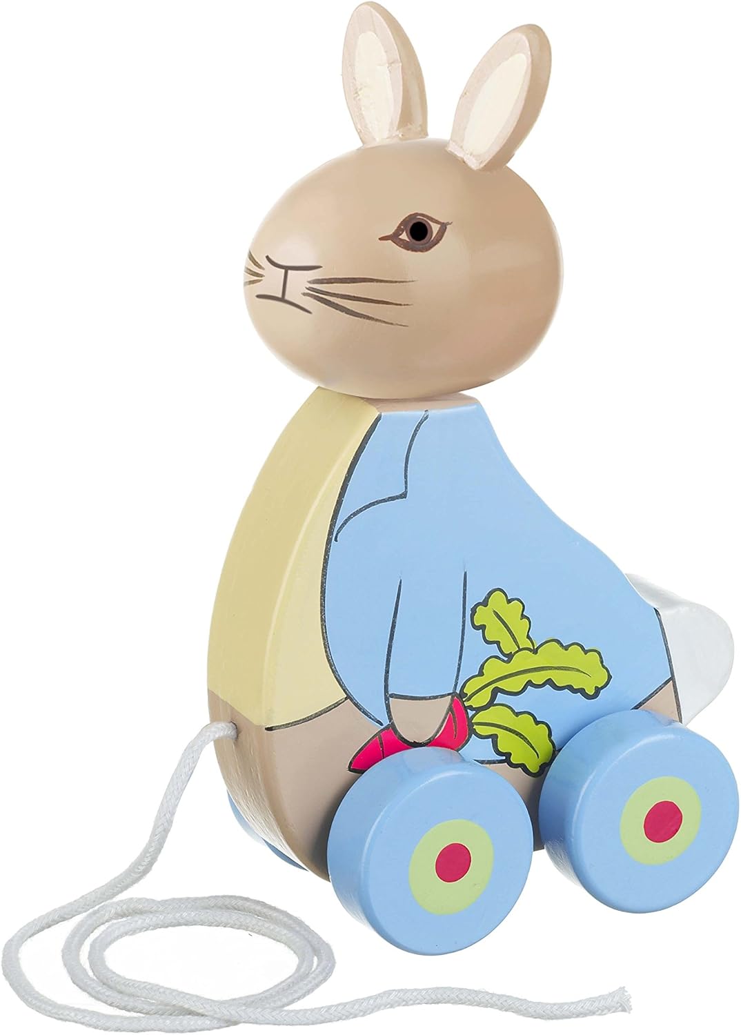 Peter Rabbit Wooden Pull Along Toy - Handcrafted Wood Animal for Toddlers 12 Months+ 1