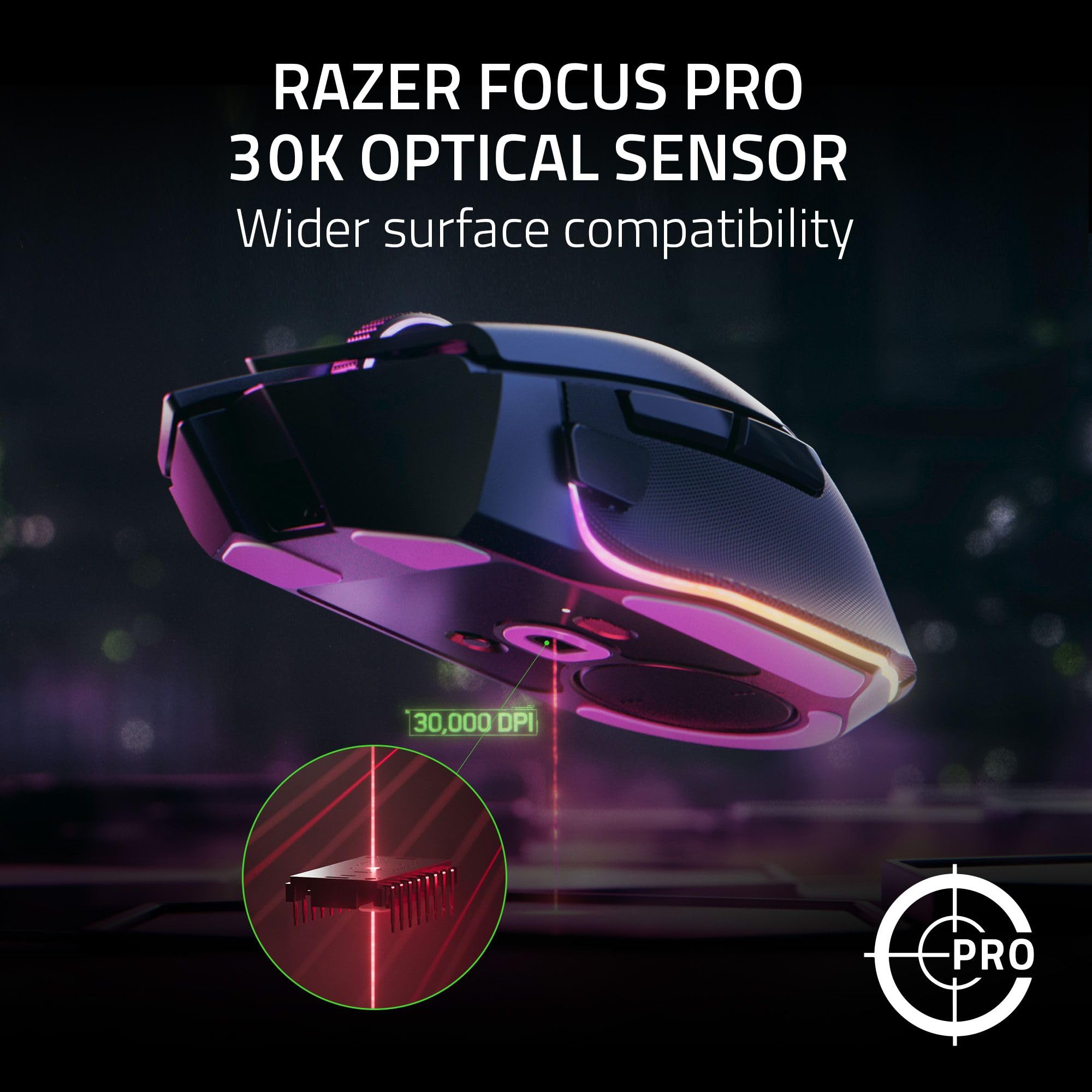 Razer Basilisk V3 Pro - Wireless Gaming Mouse with HyperScroll Tilt Wheel, 30K Sensor, RGB Lighting 4