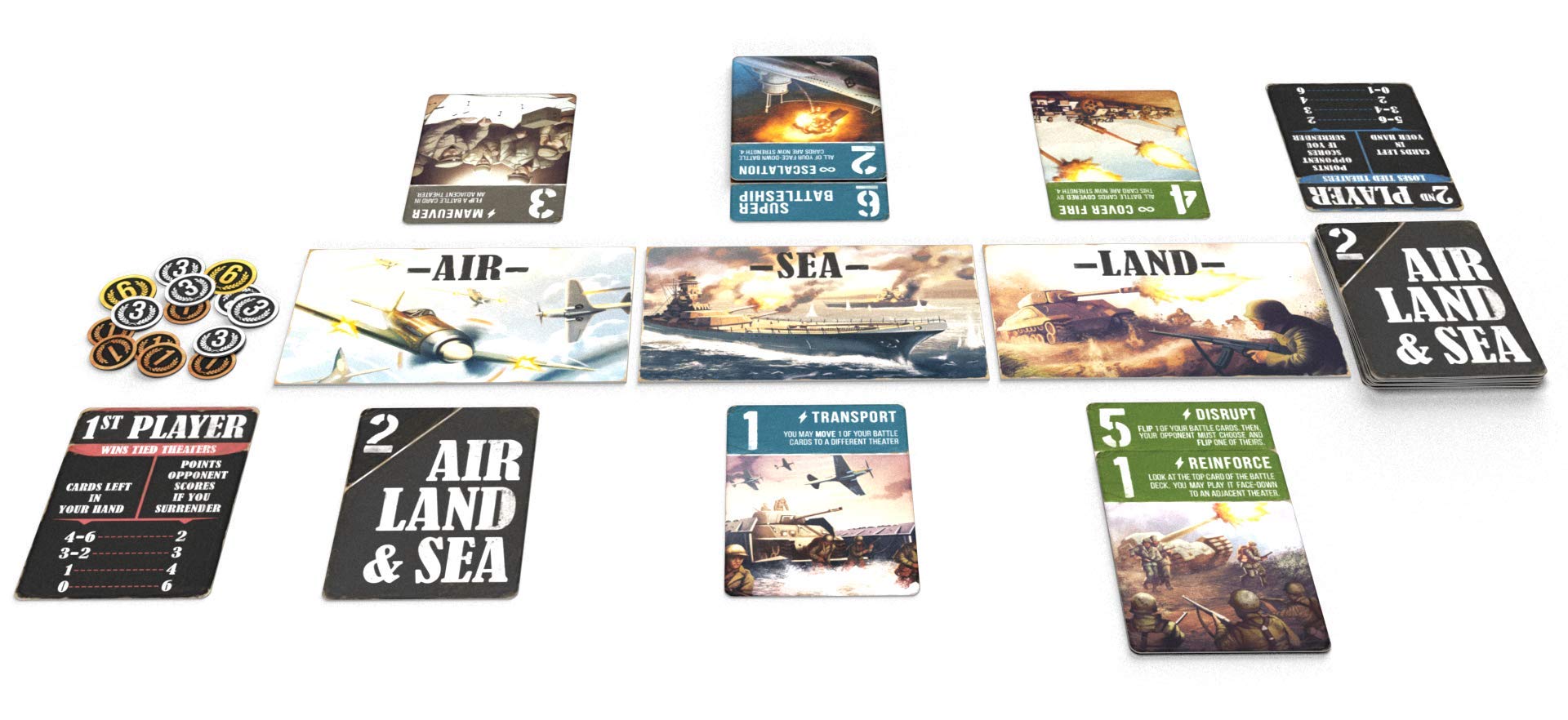 Arcane Wonders Air Land & Sea: Revised Edition Card Game - 2 Player Strategy Game 6
