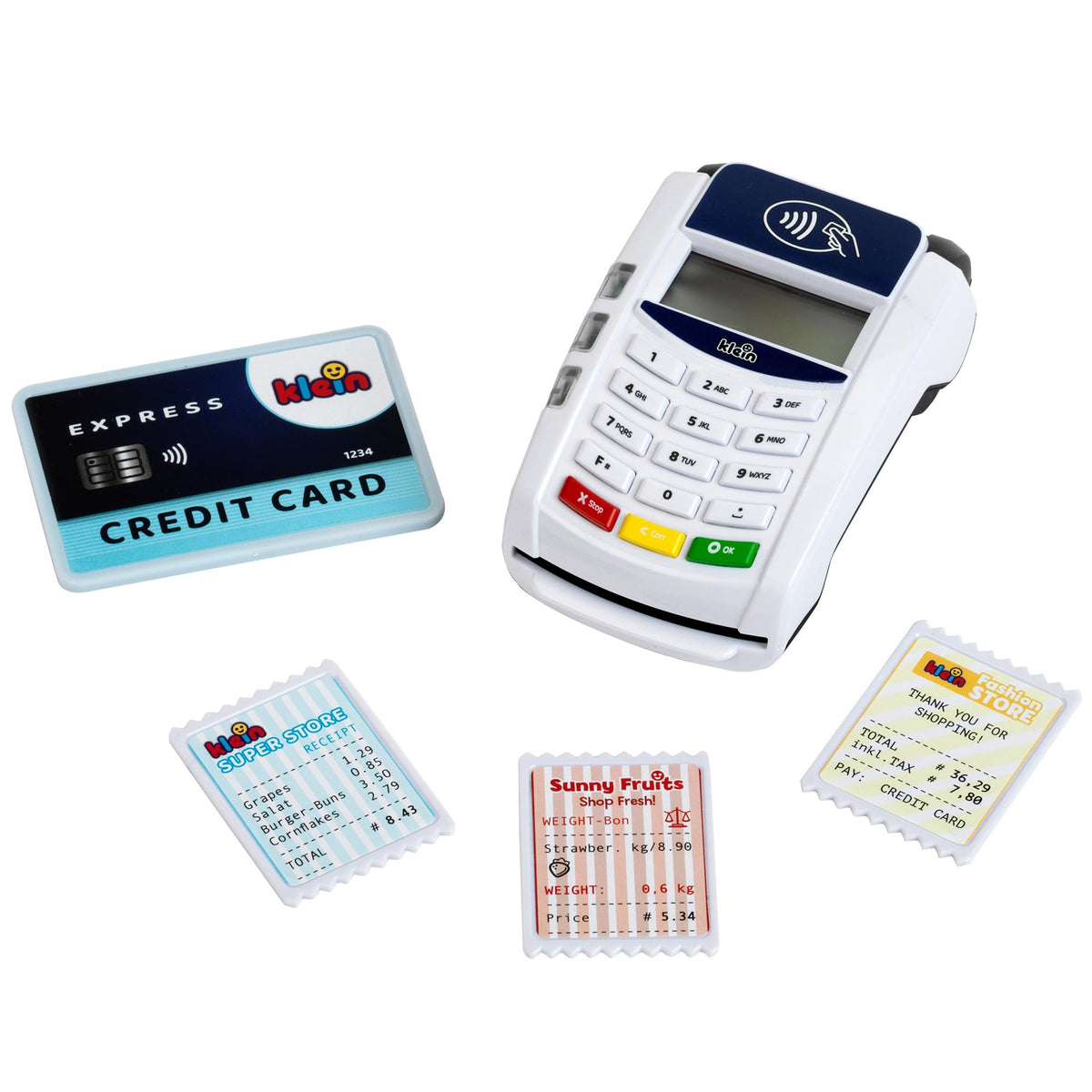 Theo Klein 7266 Pay Terminal with Light & Sound - Toy Cash Register Accessory, 3+ Years