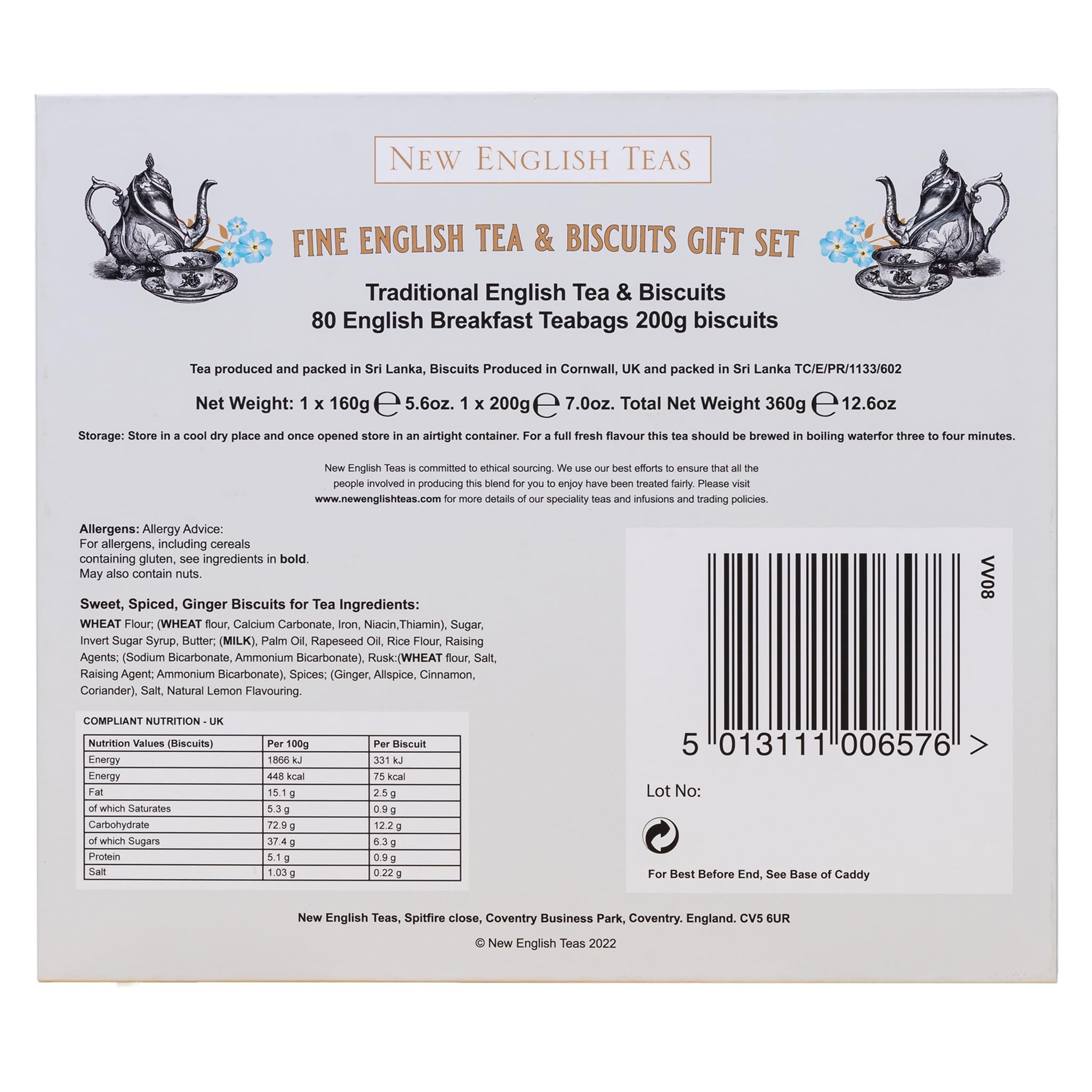 New English Teas - Vintage Victorian Tea & Biscuits Gift Set 3