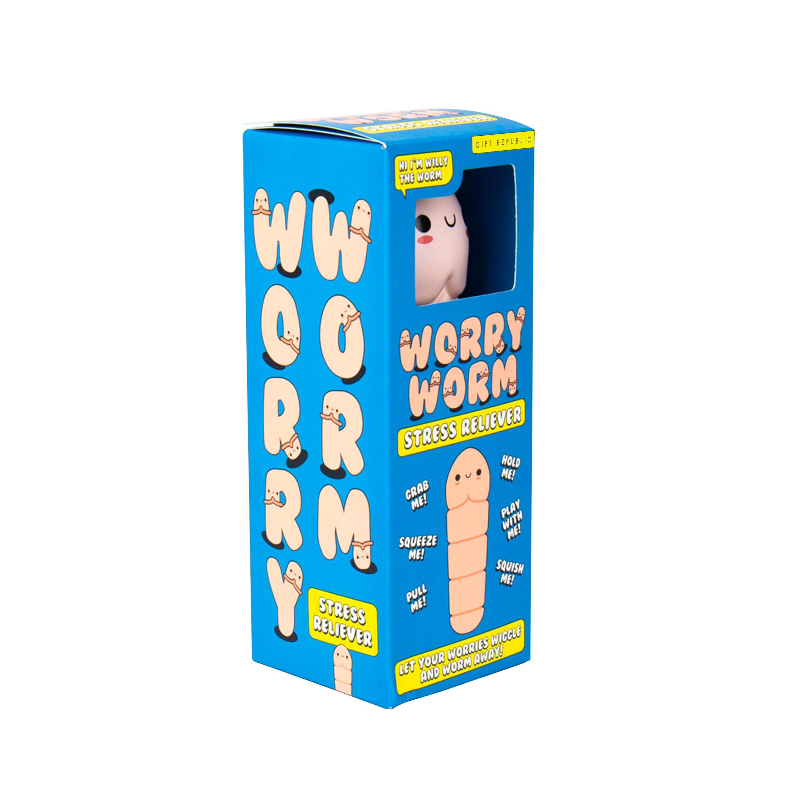Worry Worm Stress Reliever – Squishy Willy Worm-Shaped Fidget Toy for Kids & Adults 1