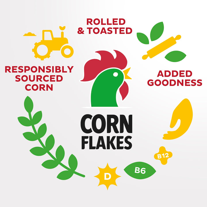 Kellogg's Corn Flakes Breakfast Cereal, 1kg