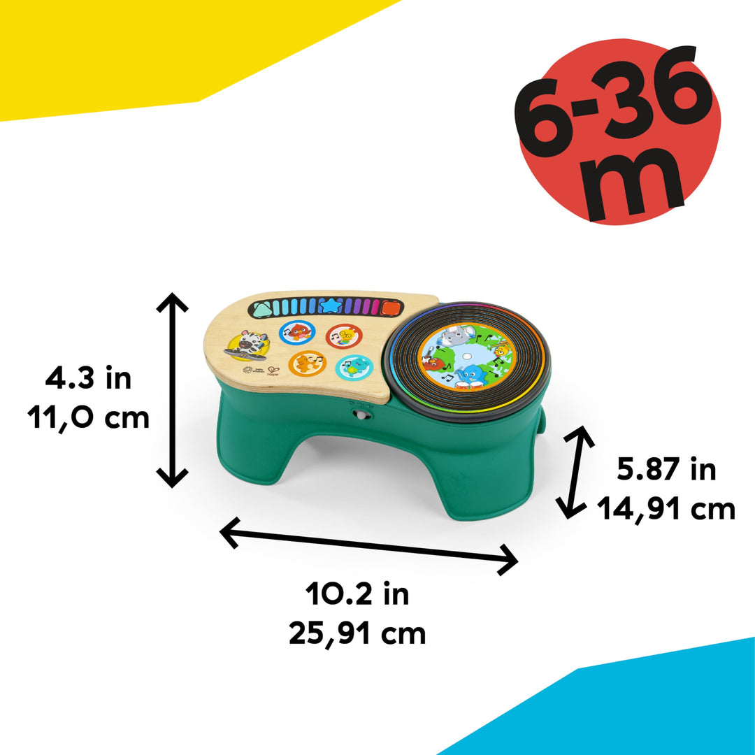 Baby Einstein + Hape DJ Discovery Musical Toy Turntable - Magic Touch for Ages 6 Months and Up