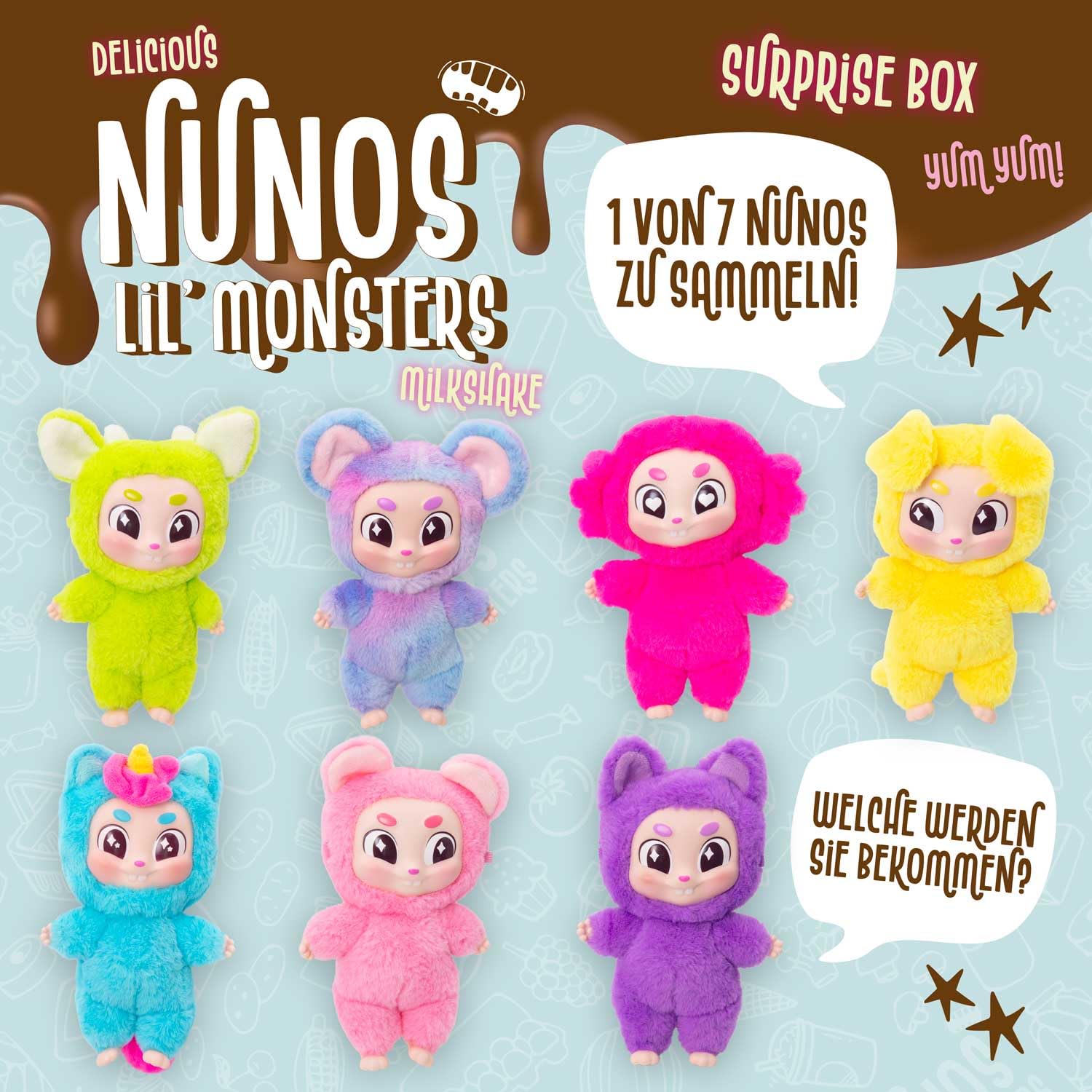 CRAZE NUNOS Lil’ Monsters Soft Doll Plush Toy Keyring | Collectable | Unisex Kids 3