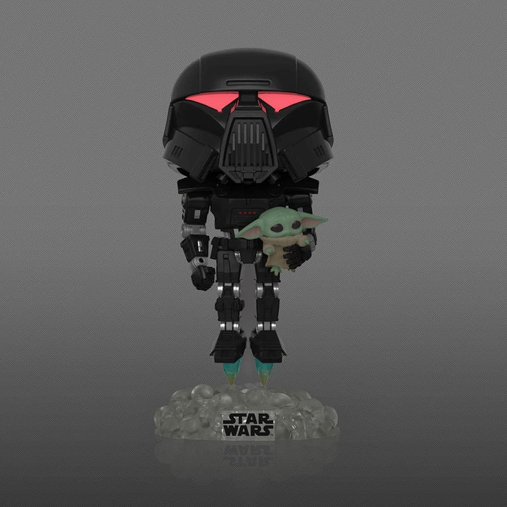 Funko STAR WARS – Wackelkopf POP Nr. 488 – Dark Trooper mit Grogu SP.EDIT.