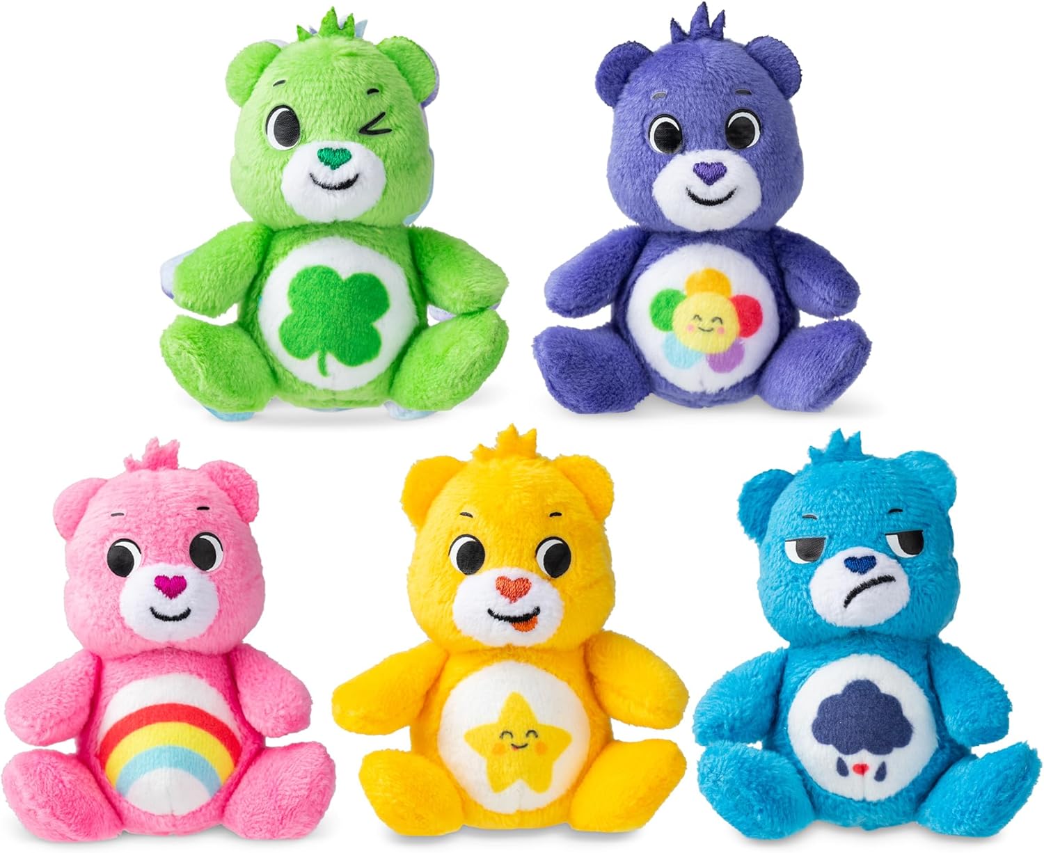 Care Bears Micro Plush 5-Pack - Collectible Mini Plush Toys for Kids 1