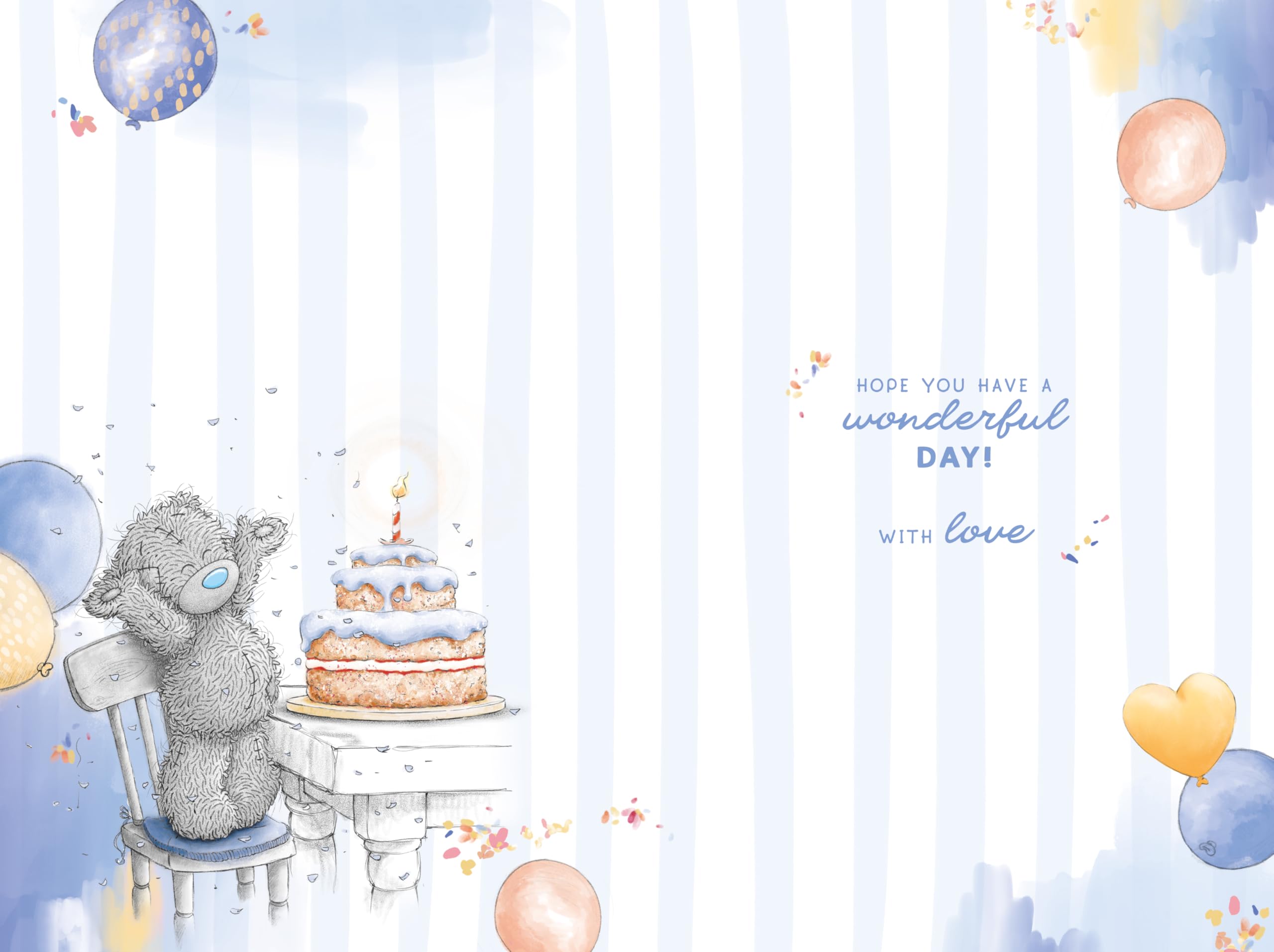 Me To You Tatty Teddy Birthday Card for Brother | 6 x 9 Inches | Gold Foil Accents