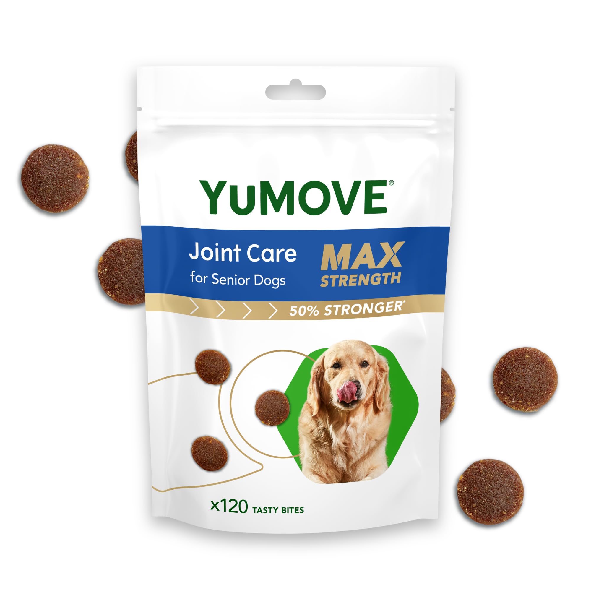 YuMOVE Max Strength Joint Supplement for Senior Dogs - 120 Chews | 50% Stronger Formula