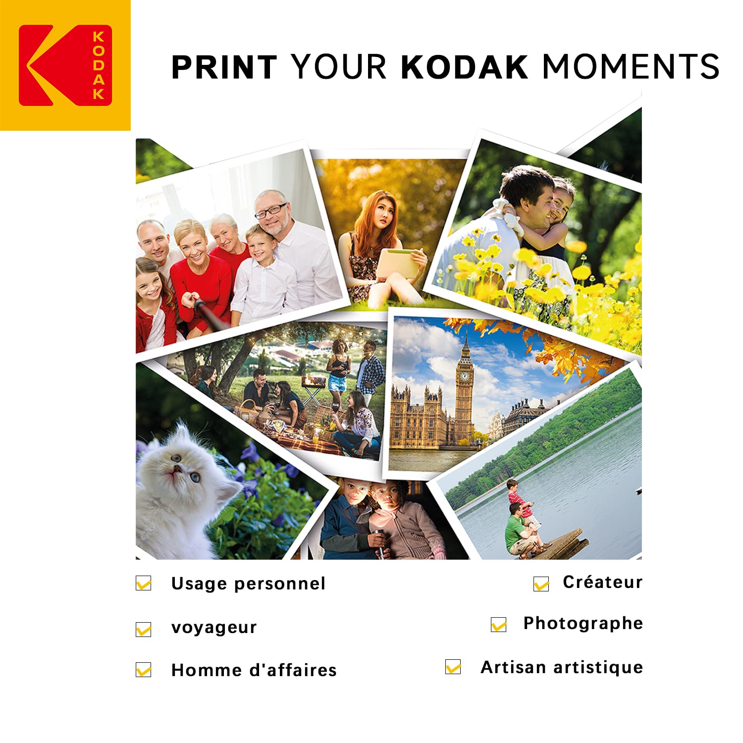 KODAK Snapshot Photo Paper - 100 Sheets, A6 Size, 180 g/m², Glossy Finish 4