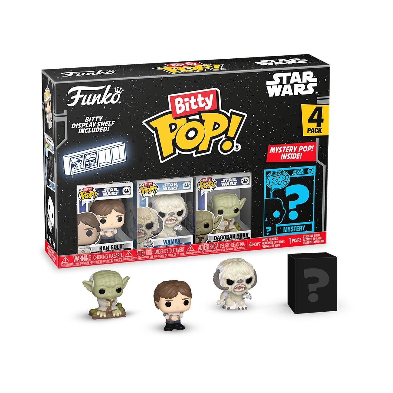 Funko Bitty Pop! Star Wars - Han 4pk with Mystery Mini Figure Vinyl Set 1
