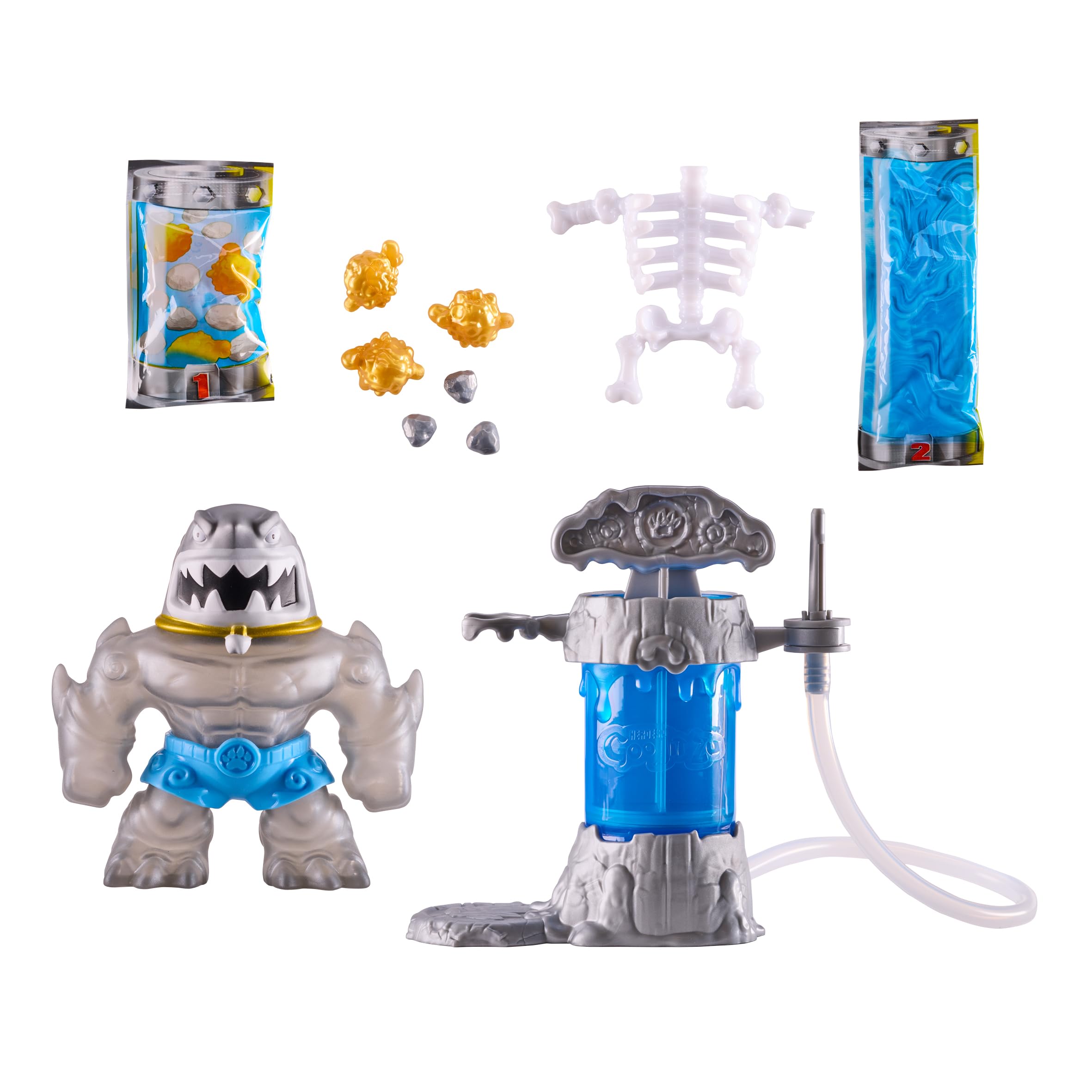 Heroes of Goo Jit Zu Hero Creator Thrash - Create & Stretch Action Figure with 3 Goo Fillings 2