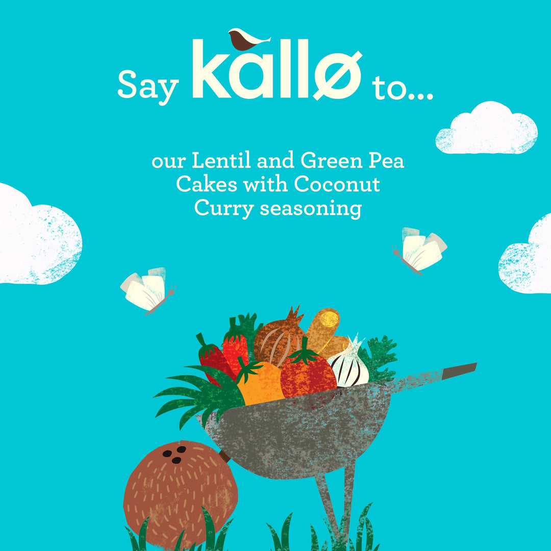 Kallo Thai Curry Veggie Cakes, Lentil & Pea Puffed Crackers, Gluten Free, Plant-Based Snack