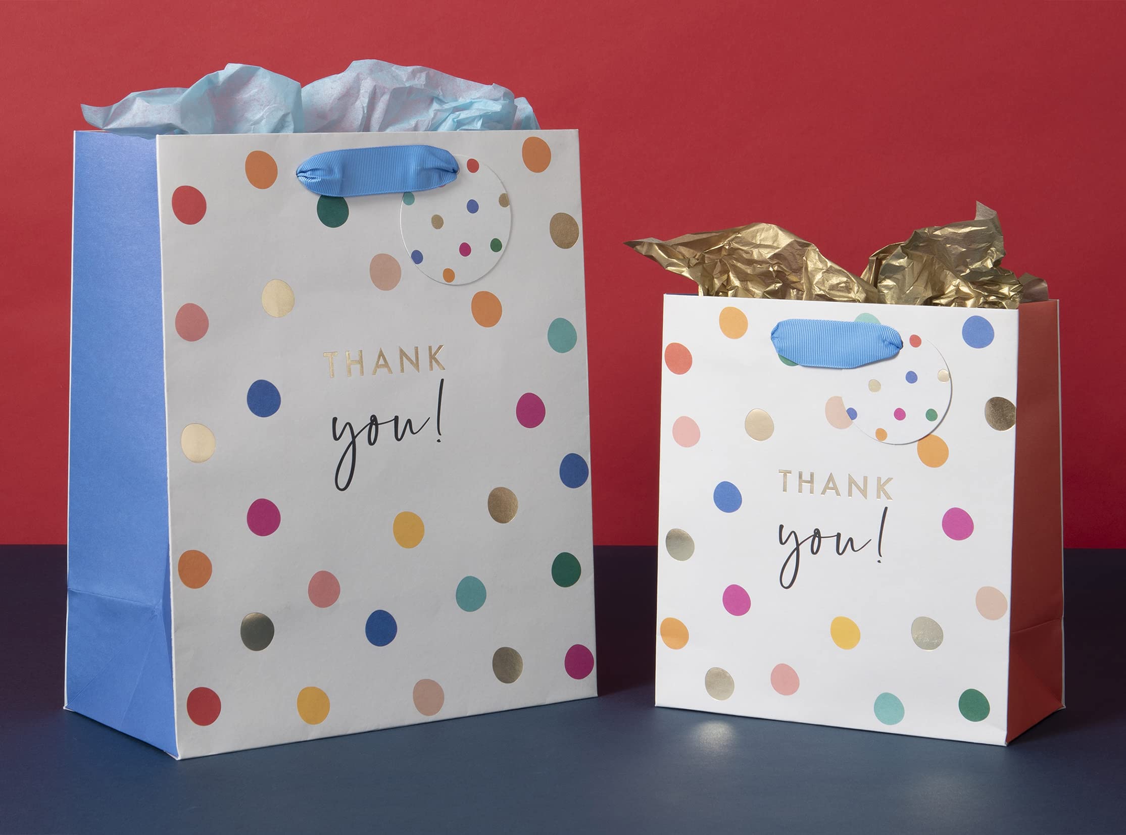 Glick Luxury Large 'Thank You' Gift Bag | 260mm x 315mm x 135mm | 210GSM Paper 7