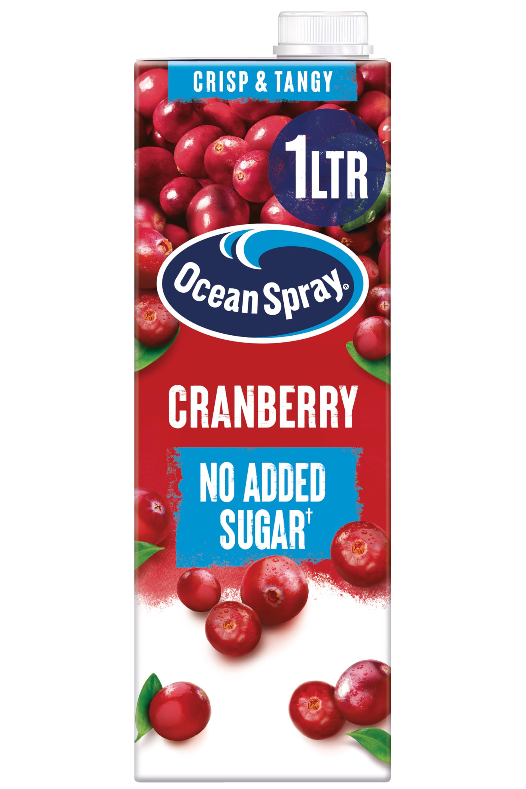 Ocean Spray Classic Cranberry Juice Drink - No Added Sugar | 1L Carton | Rich in Vitamin C 1