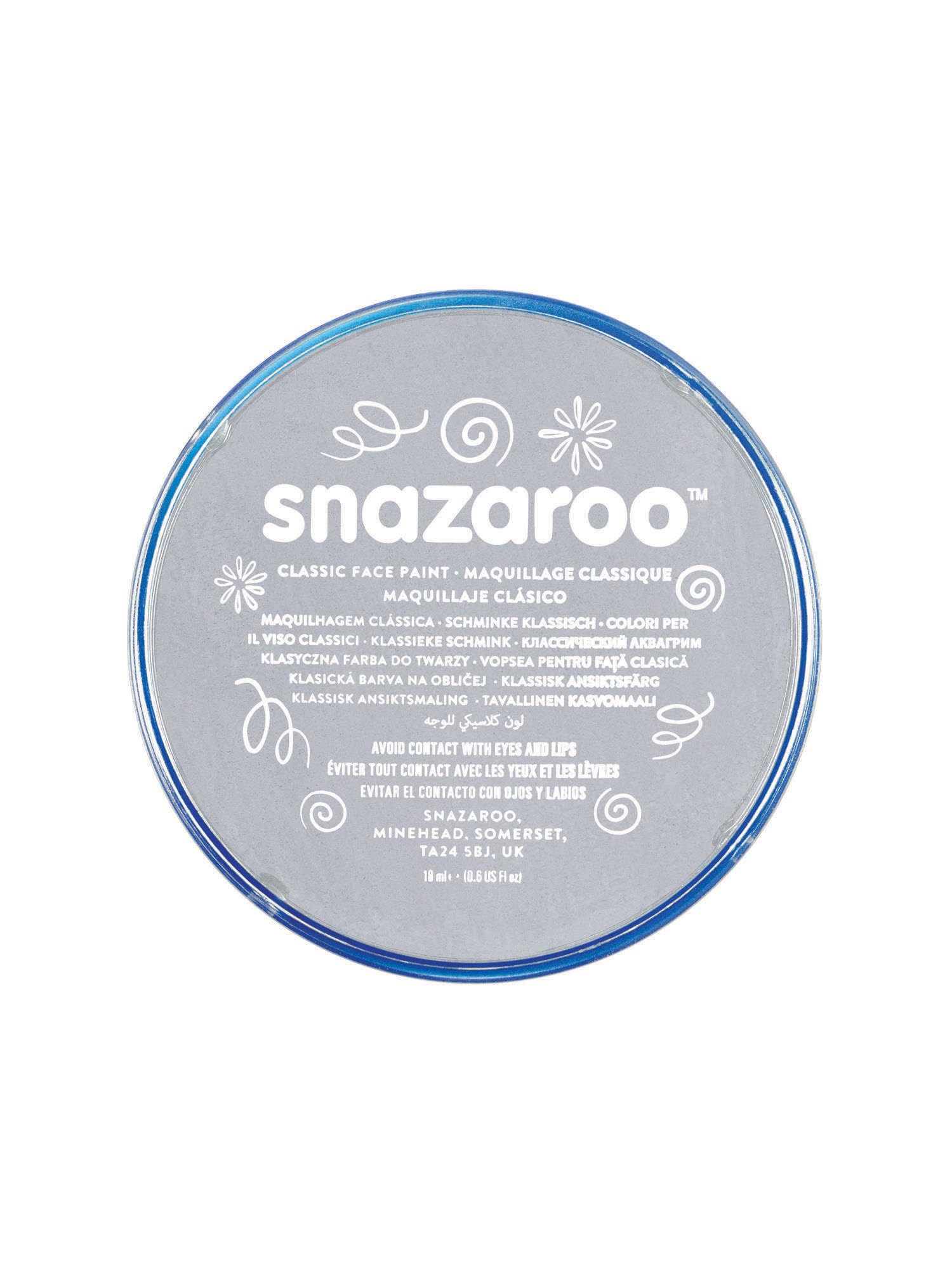 Snazaroo - Light Grey Classic Face Paint (18 ml) Pack of 5 6