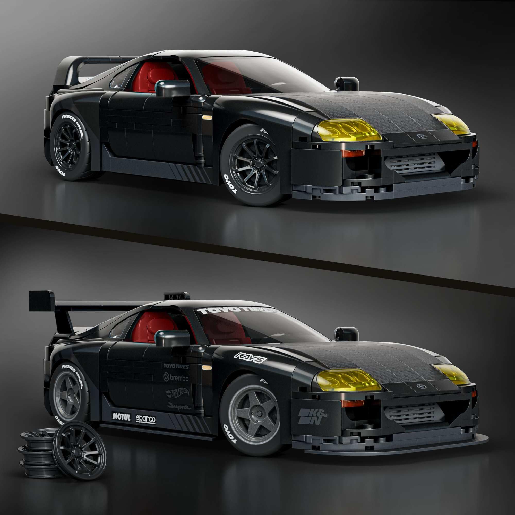 Mattel Hot Wheels '94 Toyota Supra MKIV Building Set - 1:16 Scale, 824 Pieces, Ages 10+ 3